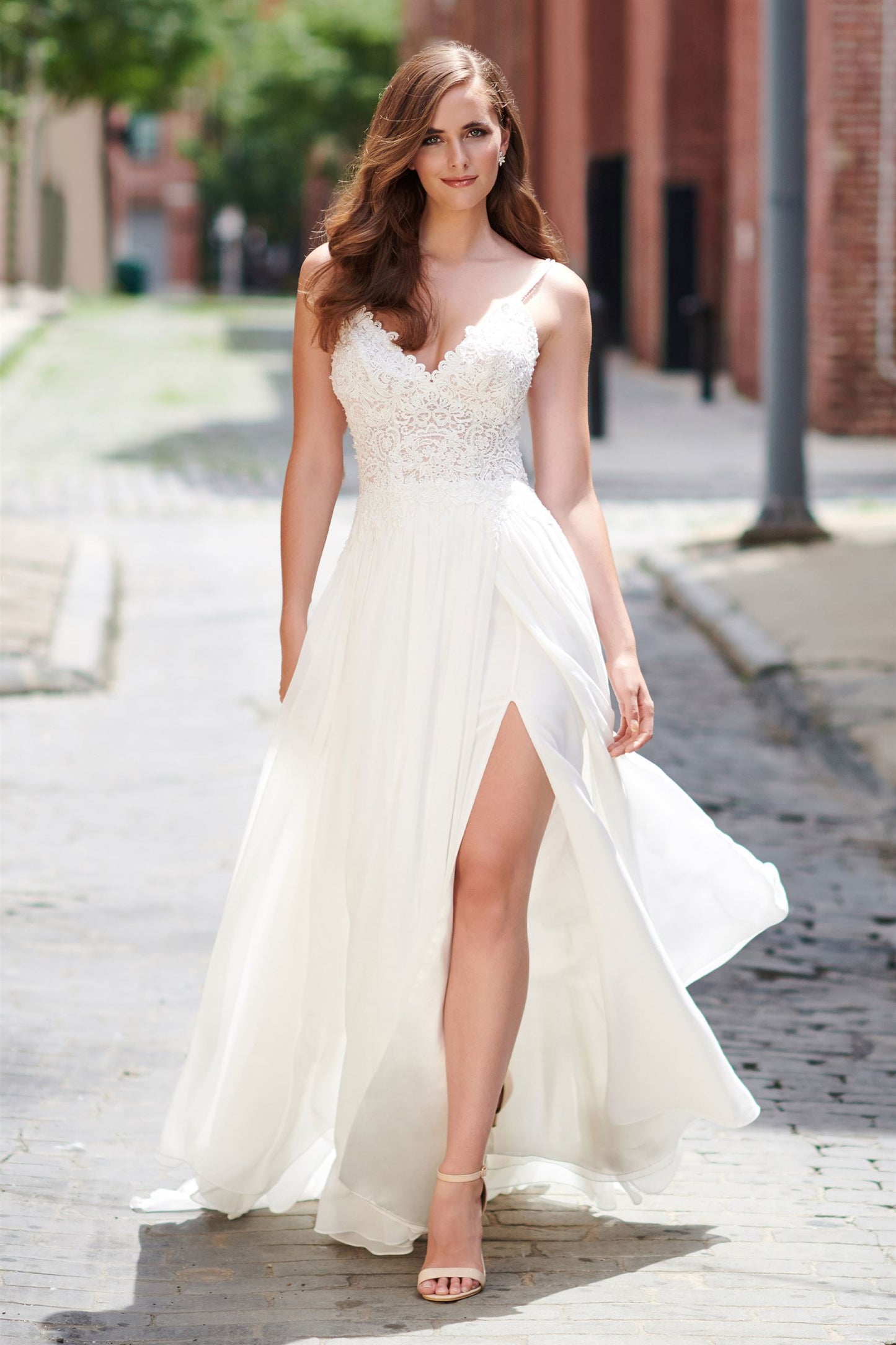 120175 A-line Wedding Dress by Enchanting for Mon Cheri