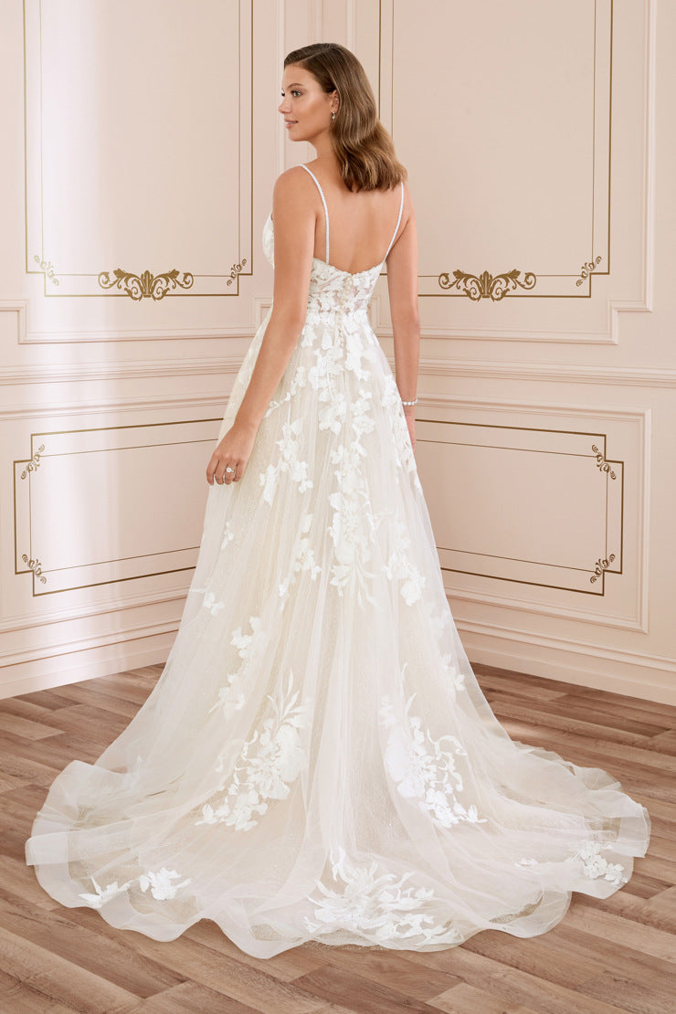 "Nikita" Y22051 Modern Floral Boho Lace Wedding Dress by Sophia Tolli