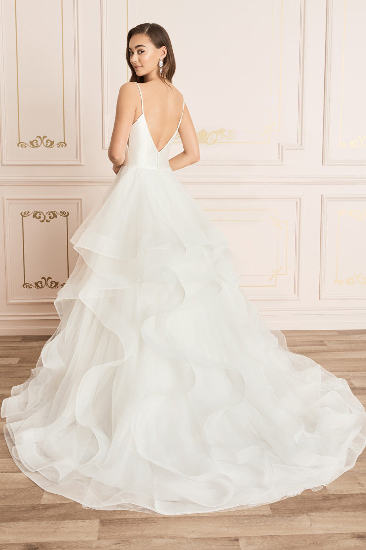 "Caterina" Y12029 Tiered Minimalistic Ballgown Wedding Dress by Sophia Tolli