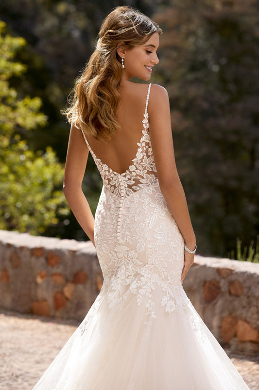 "Skylar" Y20046 Mermaid Wedding Dress with Sheer Bodice by Sophia Tolli