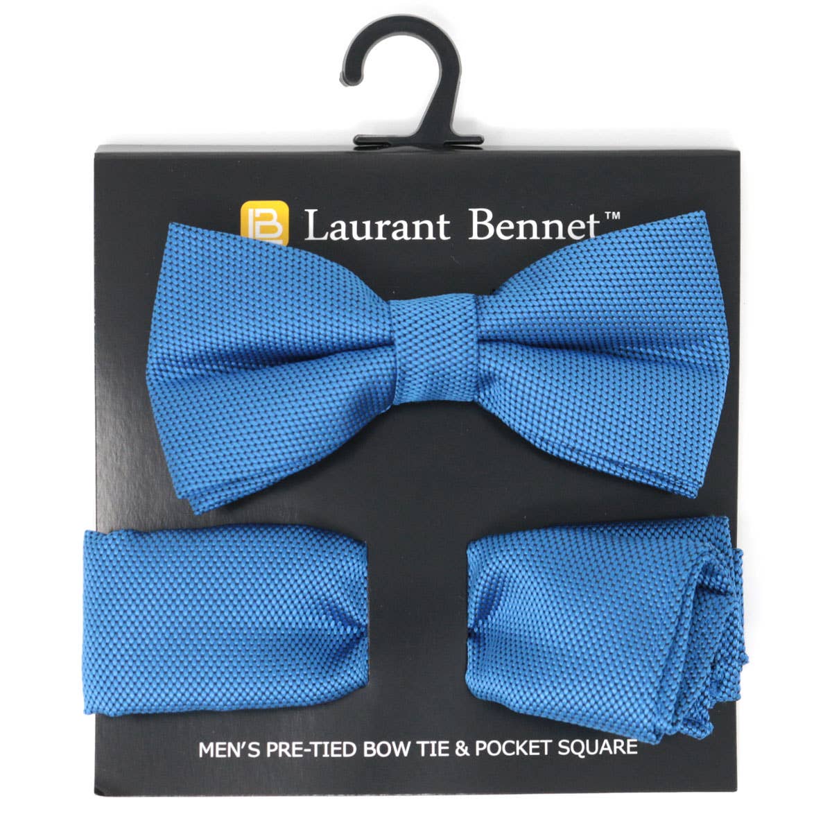 Poly Woven Men's Banded Bow Tie and Hanky Set - BTH6308