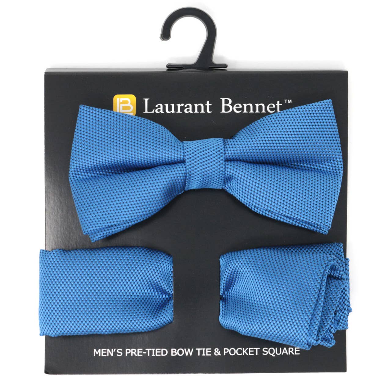 Poly Woven Men's Banded Bow Tie and Hanky Set - BTH6308