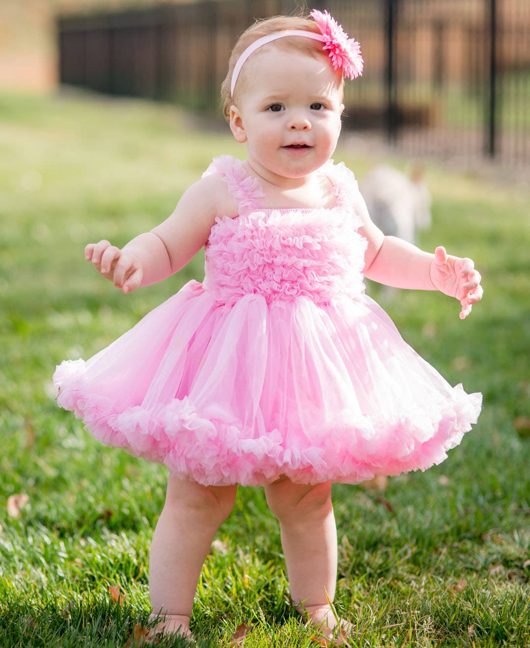 Girls Pink Tulle Sleeveless Princess Petti Dress