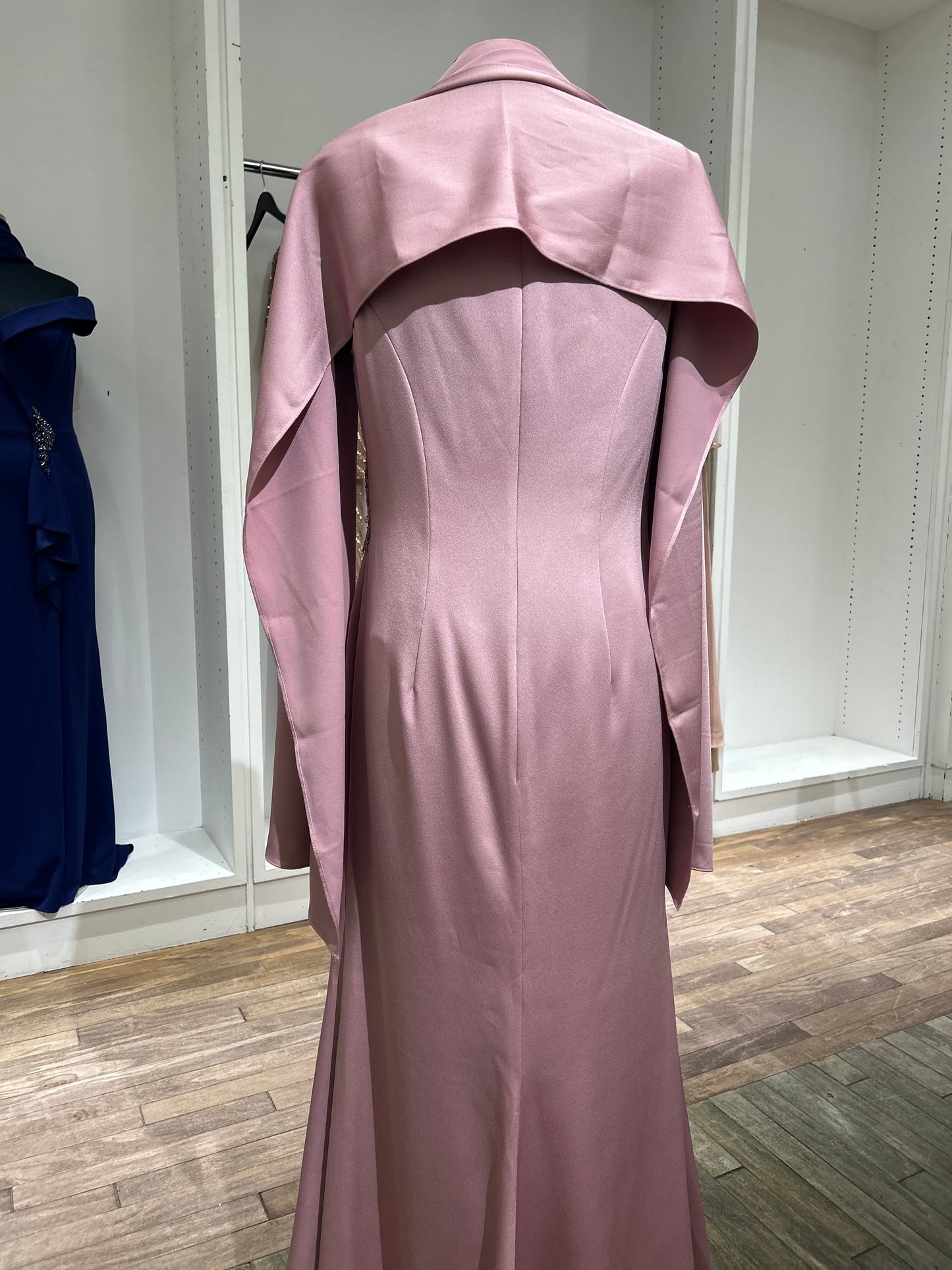 219676 Cap Sleeve Ruched Sheath Mother's Gown by Cameron Blake