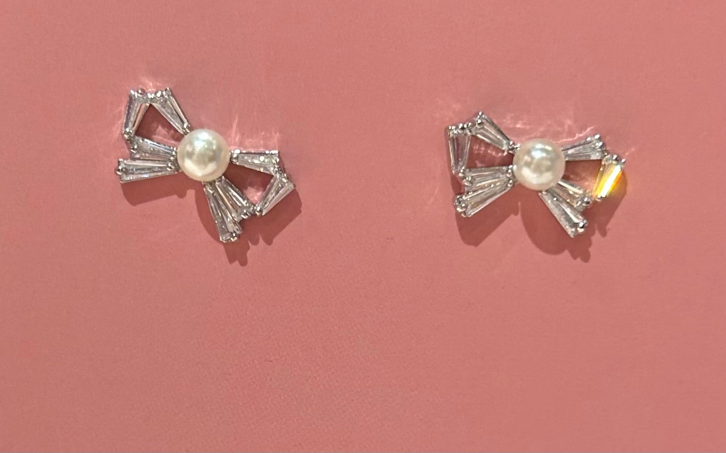 Silver Bow Earrings