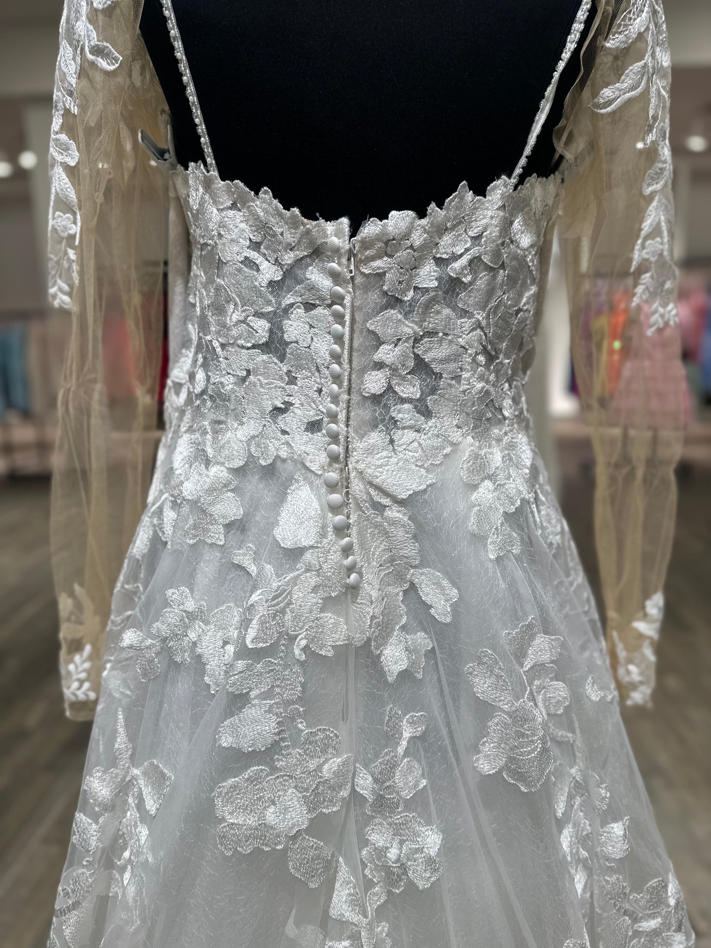 "Nikita" Y22051 Modern Floral Boho Lace Wedding Dress by Sophia Tolli