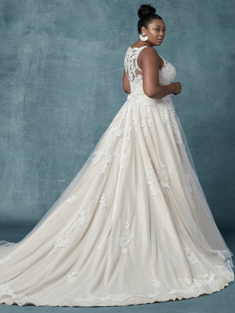"Shelissa Lynette" Plus Size Ballgown Halter Top Wedding Dress by Maggie Sottero