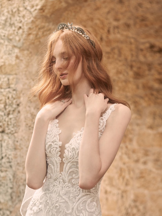 "Johanna" A-Line Illusion Lace Wedding Dress by Maggie Sottero