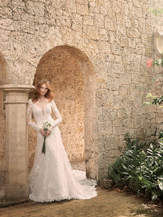 "Johanna" A-Line Illusion Lace Wedding Dress by Maggie Sottero