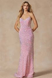 2406 By Juliet Fitted Long Sequins
