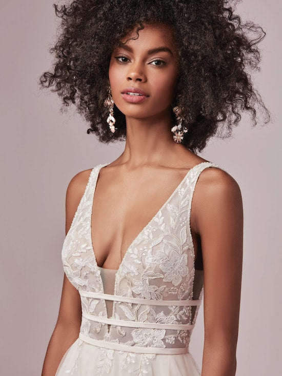 "Raelynn" Lace A-Line Wedding Dress by Rebecca Ingram