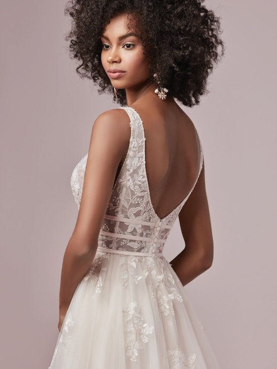 "Raelynn" Lace A-Line Wedding Dress by Rebecca Ingram