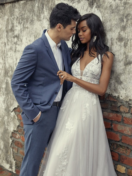 "Raelynn" Lace A-Line Wedding Dress by Rebecca Ingram