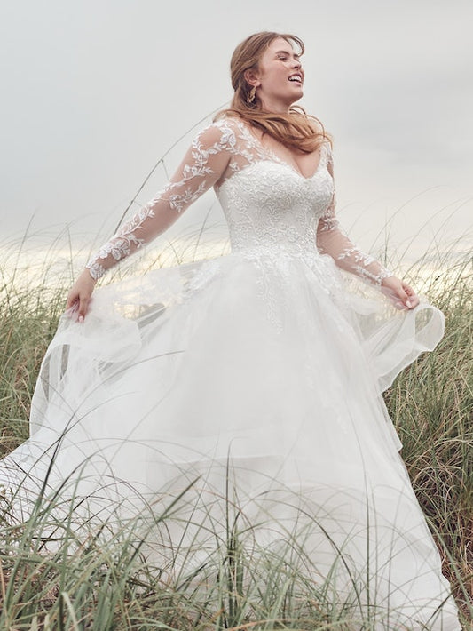 "Tessa" Long Sleeve Ball Gown by Rebecca Ingram