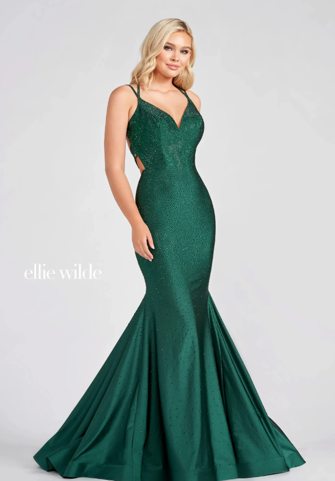 122001 Ellie Wilde Fit & Flare Prom Dress