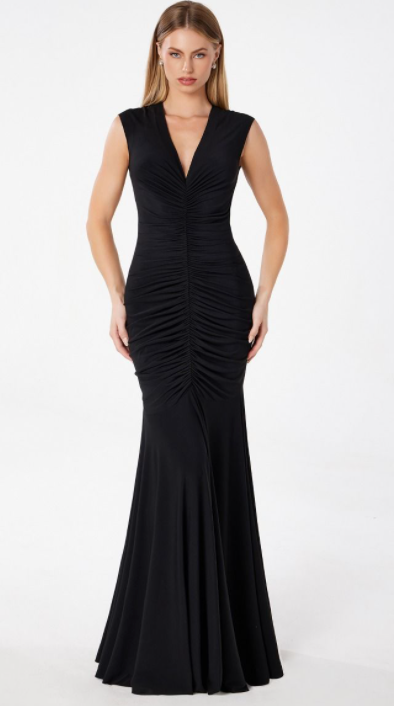 Simple Elegant Front Ruched Dress