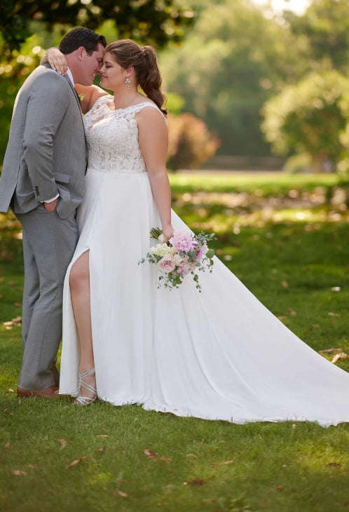 Stella York 6871ZZ Boho Crepe Bridal Dress