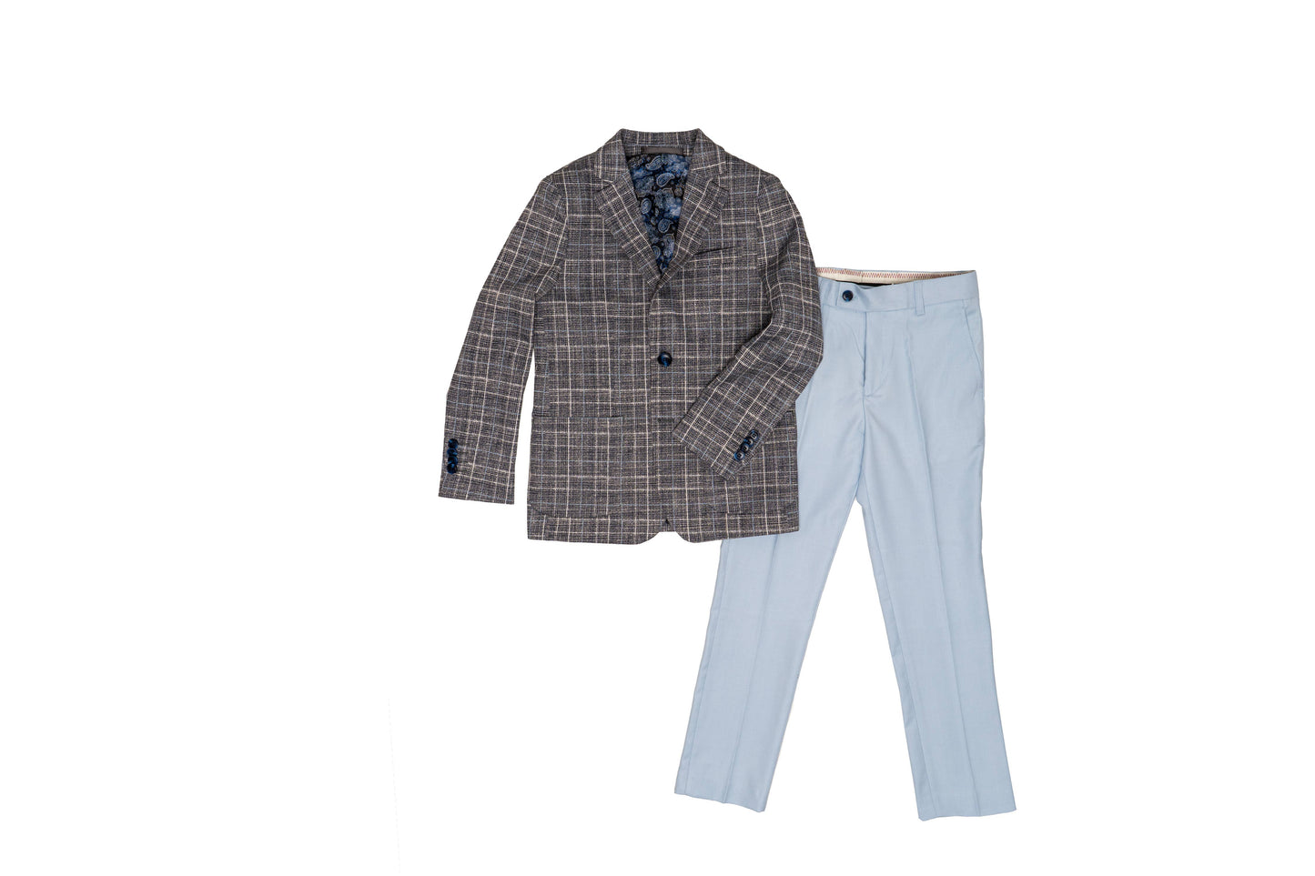 BL2750 - CHAMBRAY PLAID BLAZER