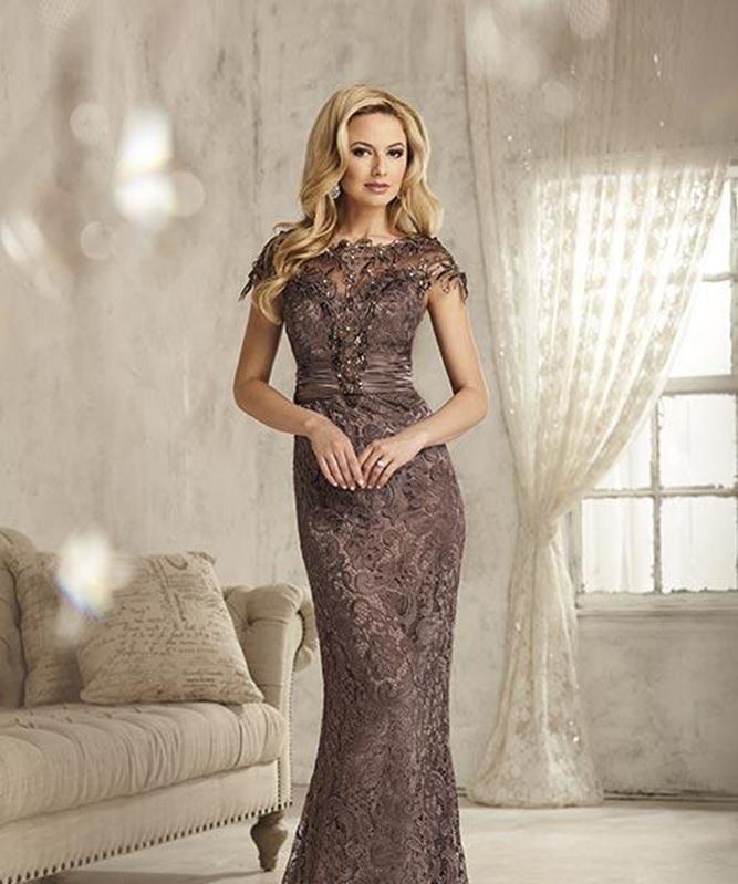 20176 Cap Sleeve Unique Mauve Lace Mother's Dress by Christina Wu