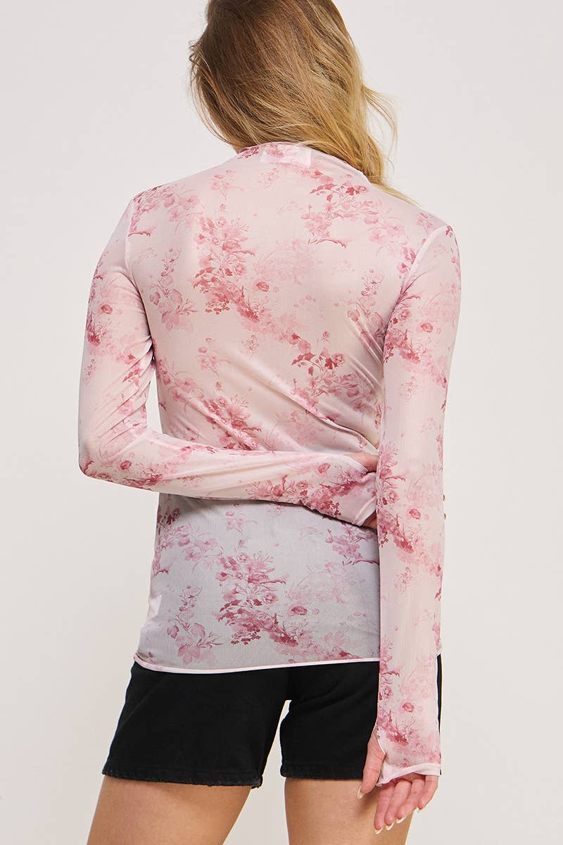 Dreamveil Mesh Floral Top