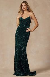 2406 By Juliet Fitted Long Sequins