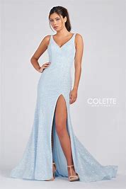 CL12235 Colette by Mon Cheri Sequin Sheath Dress