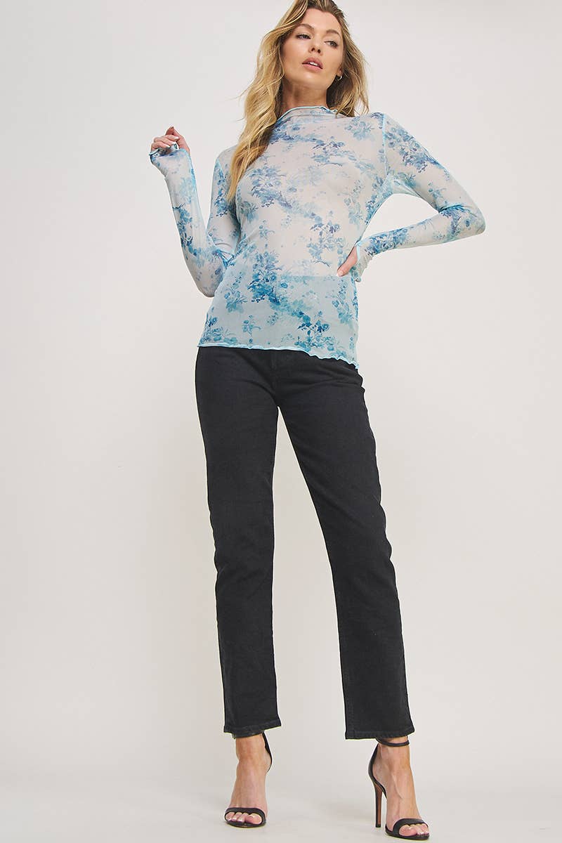 Dreamveil Mesh Floral Top