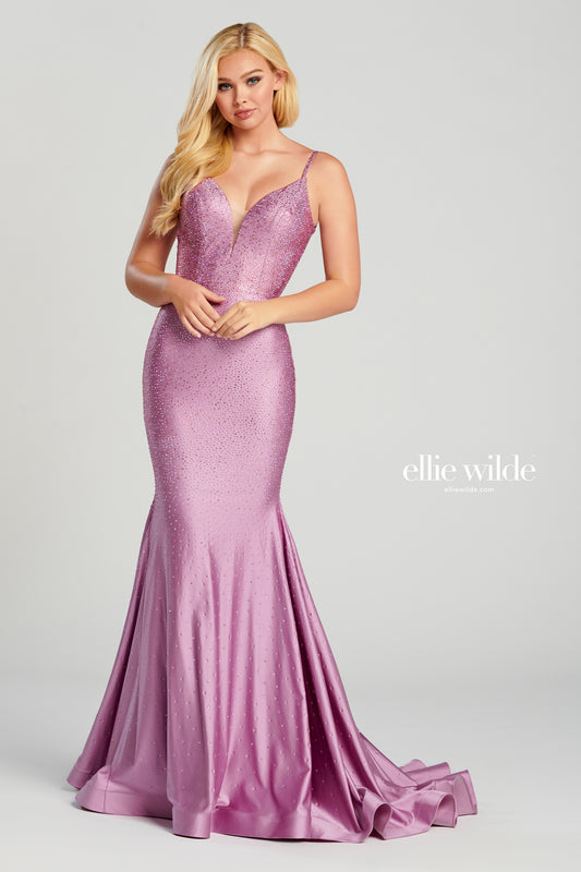 120012 Ellie Wilde Fit & Flare Prom Dress