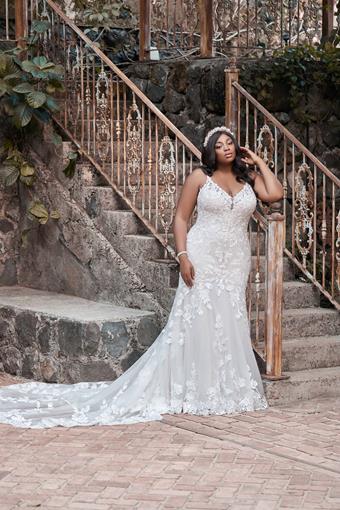 "Giana Lynette" Mermaid V-Neckline Wedding Dress by Maggie Sottero