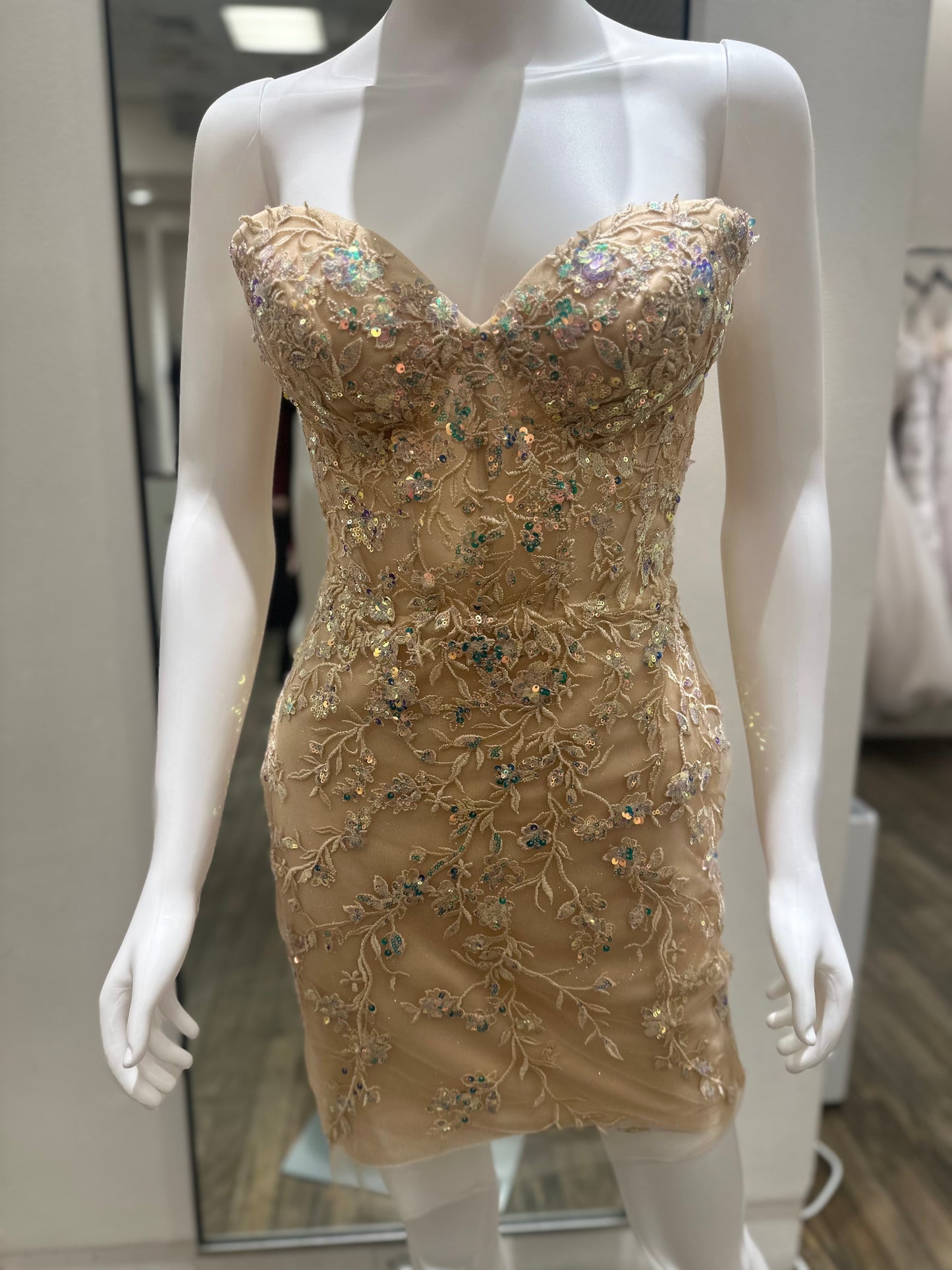 Elegance and Sparkle Lace short dress homecoming