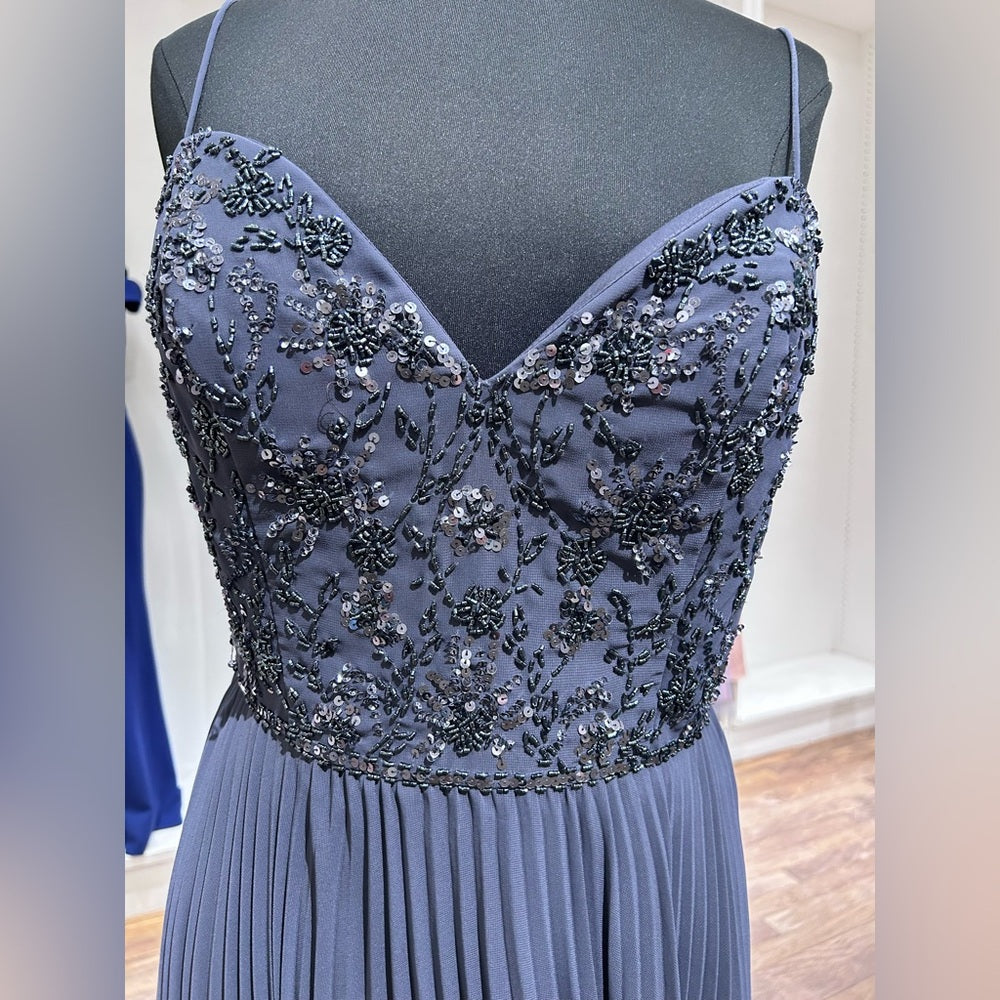 40331 Pleated Chiffon Dress by Adrianna Papell