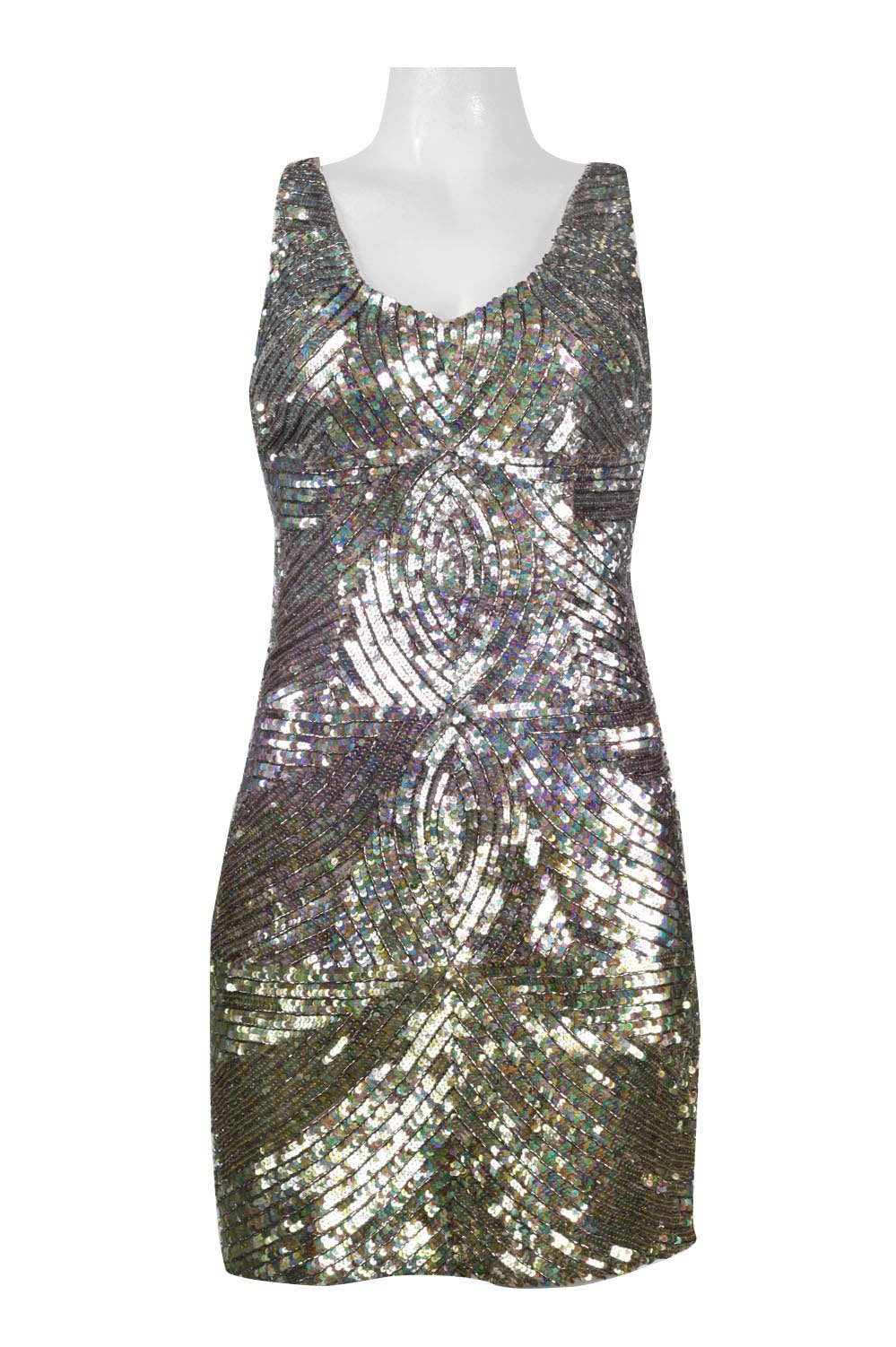 Adrianna Papell Sleeveless Bodycon Sequined Dress