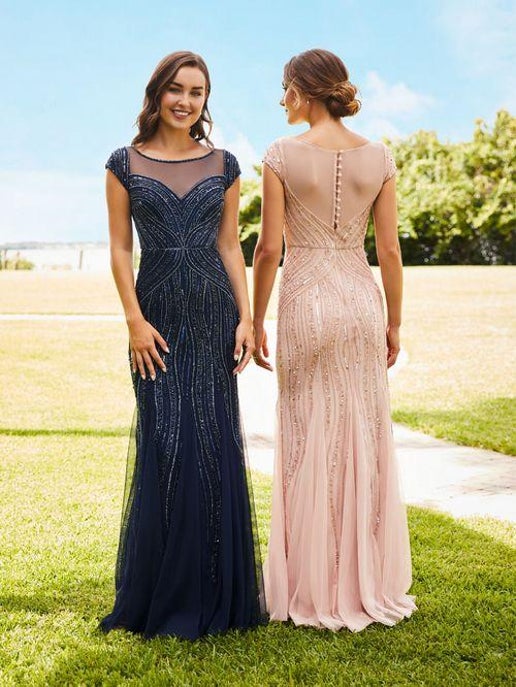 40353 Adrianna Papell Cap Sleeve A-Line