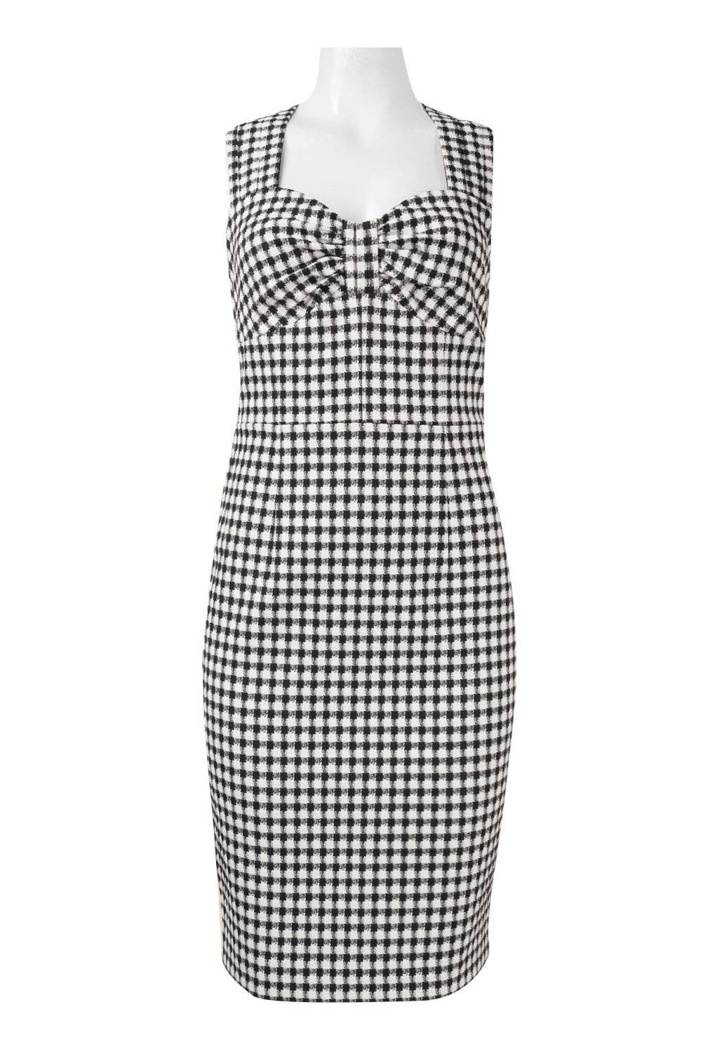 Adrianna Papell Sleeveless Semi-Sweetheart Dress
