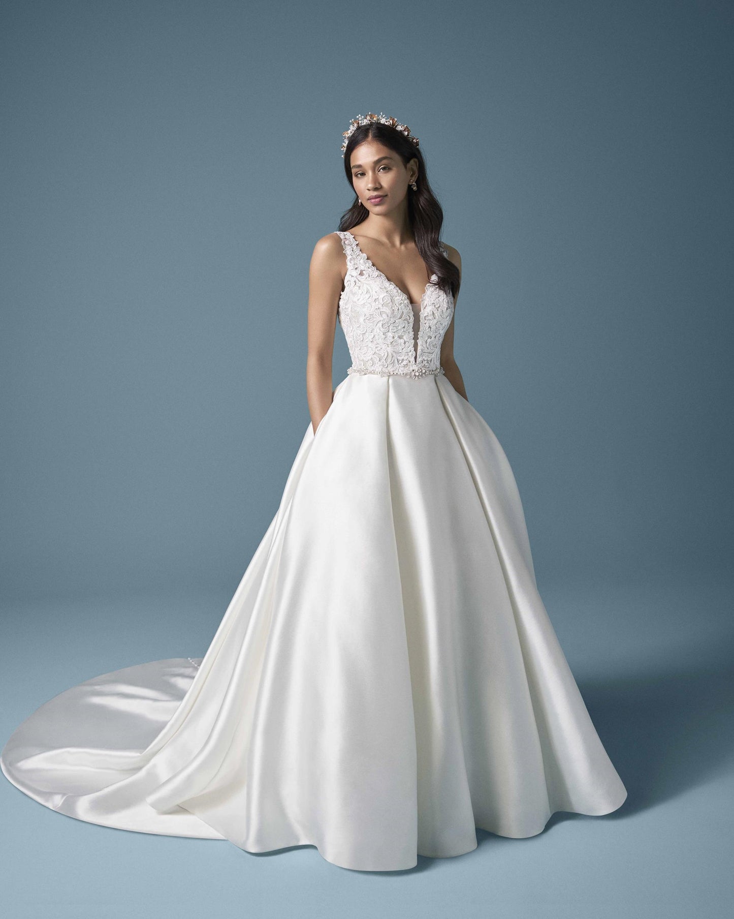 "Sonnet" A-Line Minimalistic Wedding Dress by Maggie Sottero
