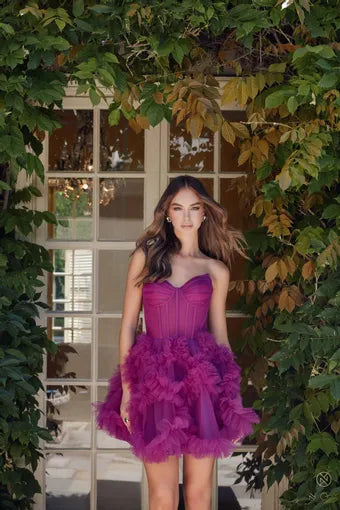 Layer Skirt Flirty Short Dress Homecoming