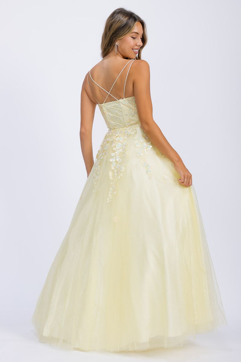 A Line Floral Lace Sequin Dress