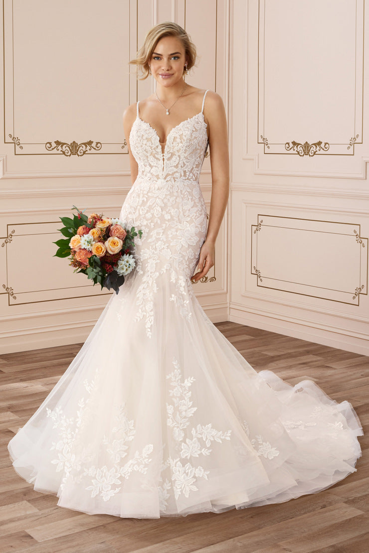 "Skylar" Y20046 Mermaid Wedding Dress with Sheer Bodice by Sophia Tolli