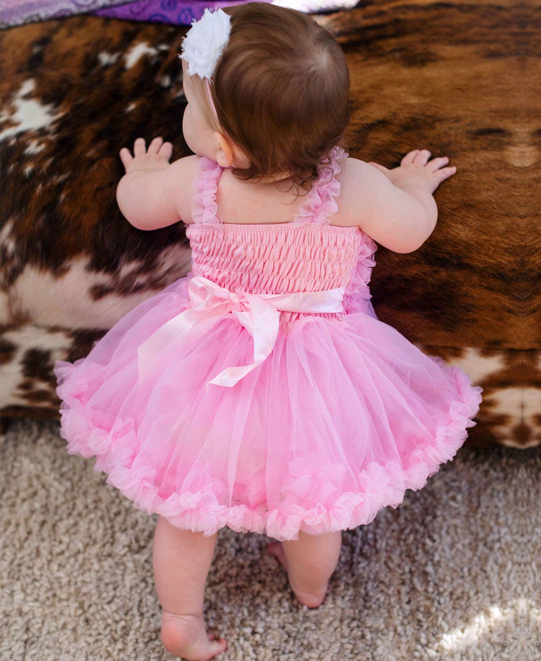 Girls Pink Tulle Sleeveless Princess Petti Dress