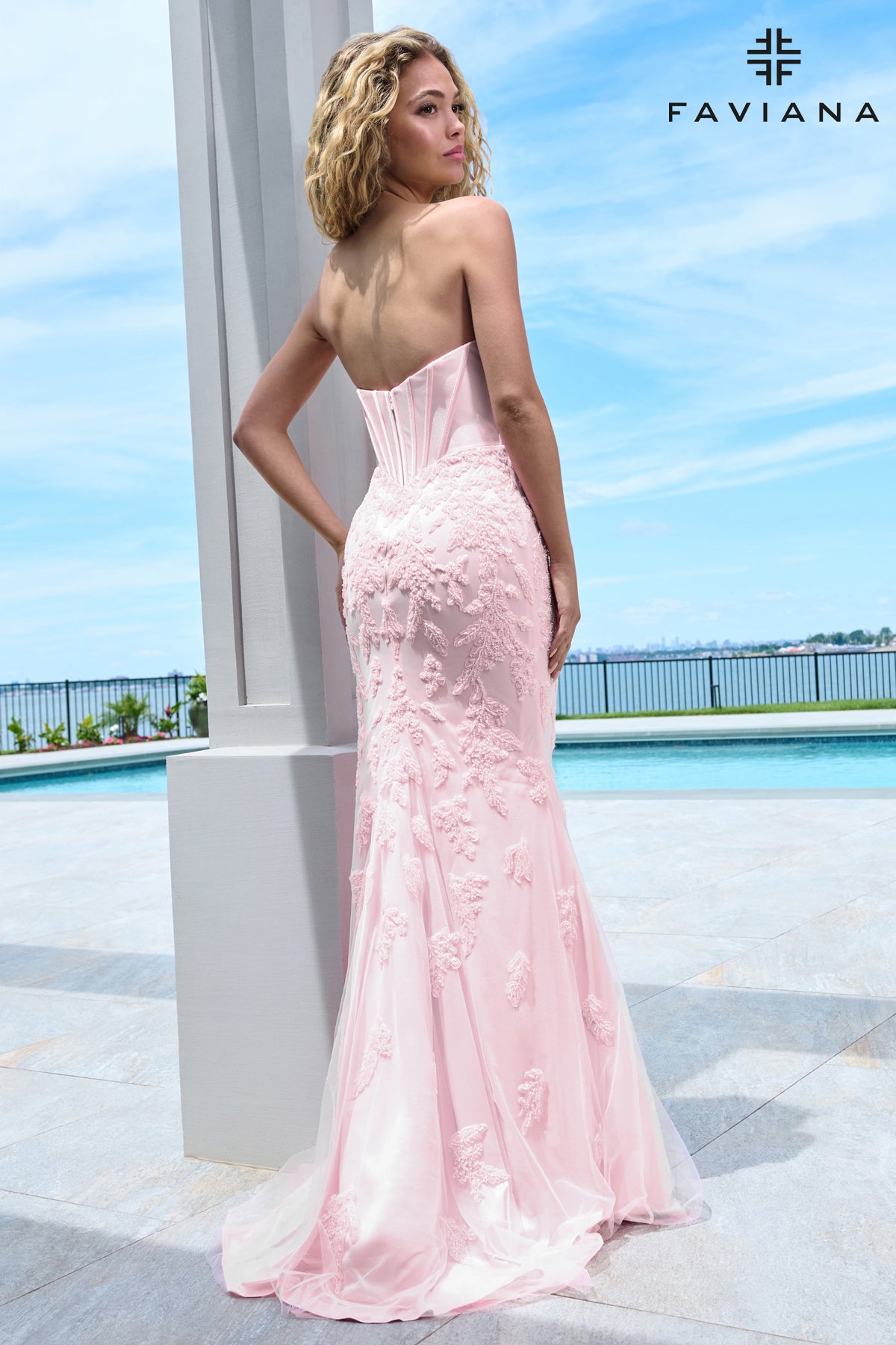 NEW for PROM 2027! Strapless Sweetheart Peekaboo Corset Dress With Beaded Satin