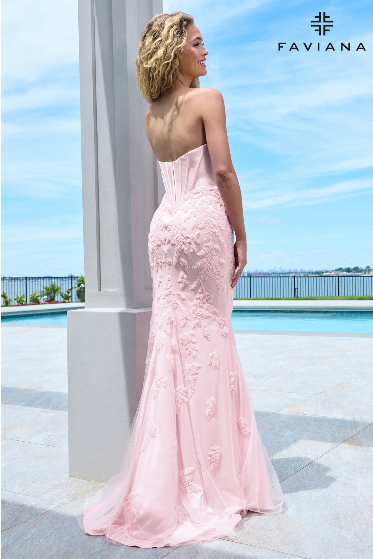 NEW for PROM 2027! Strapless Sweetheart Peekaboo Corset Dress With Beaded Satin
