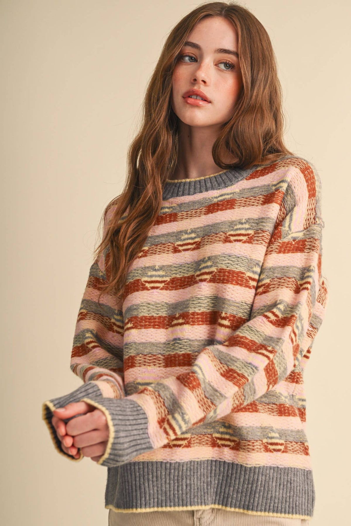 Multi Color Striped Sweater