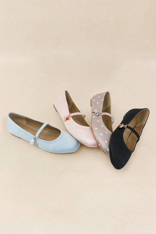RAINING CHARMS - Cutie Ballet Flat with Strap + Charms