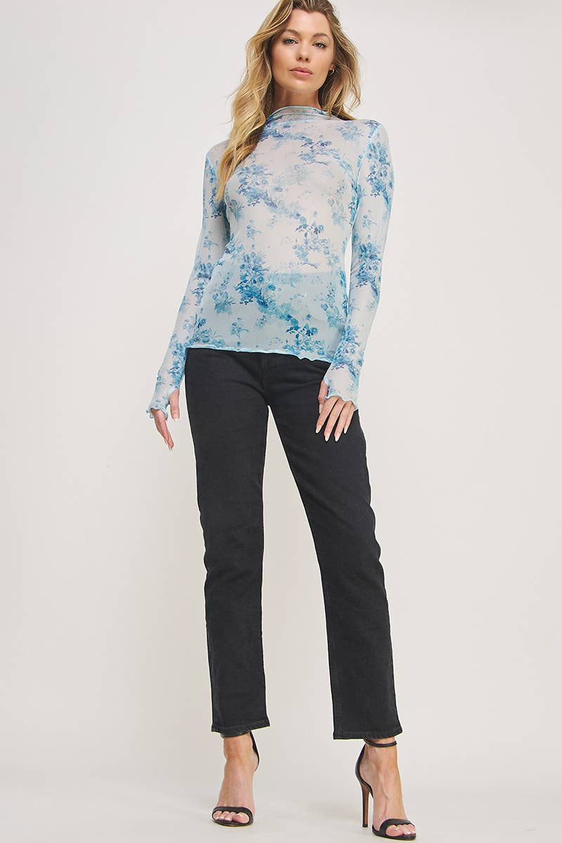 Dreamveil Mesh Floral Top