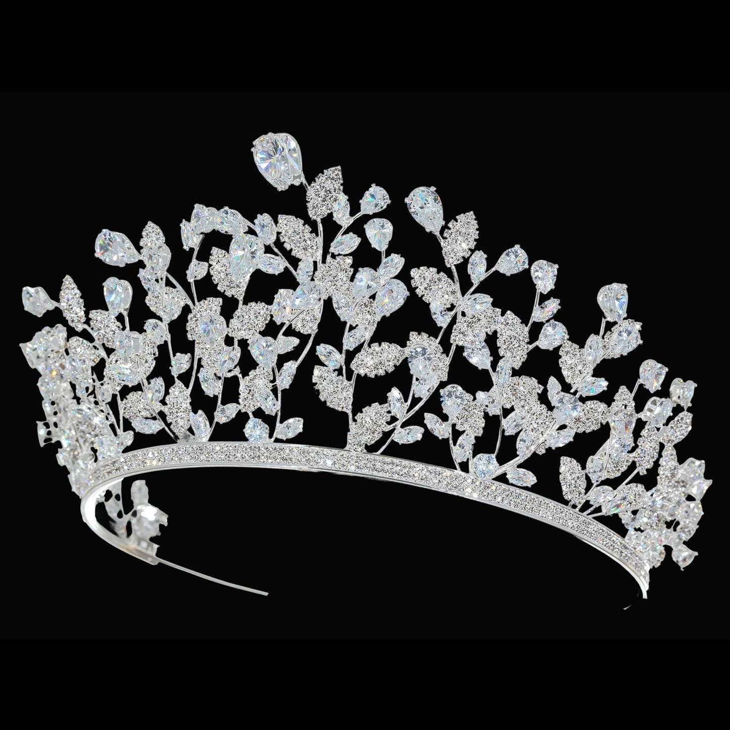Cubic Zirconium CZ Crystal Bridal Tiara Crown CR332