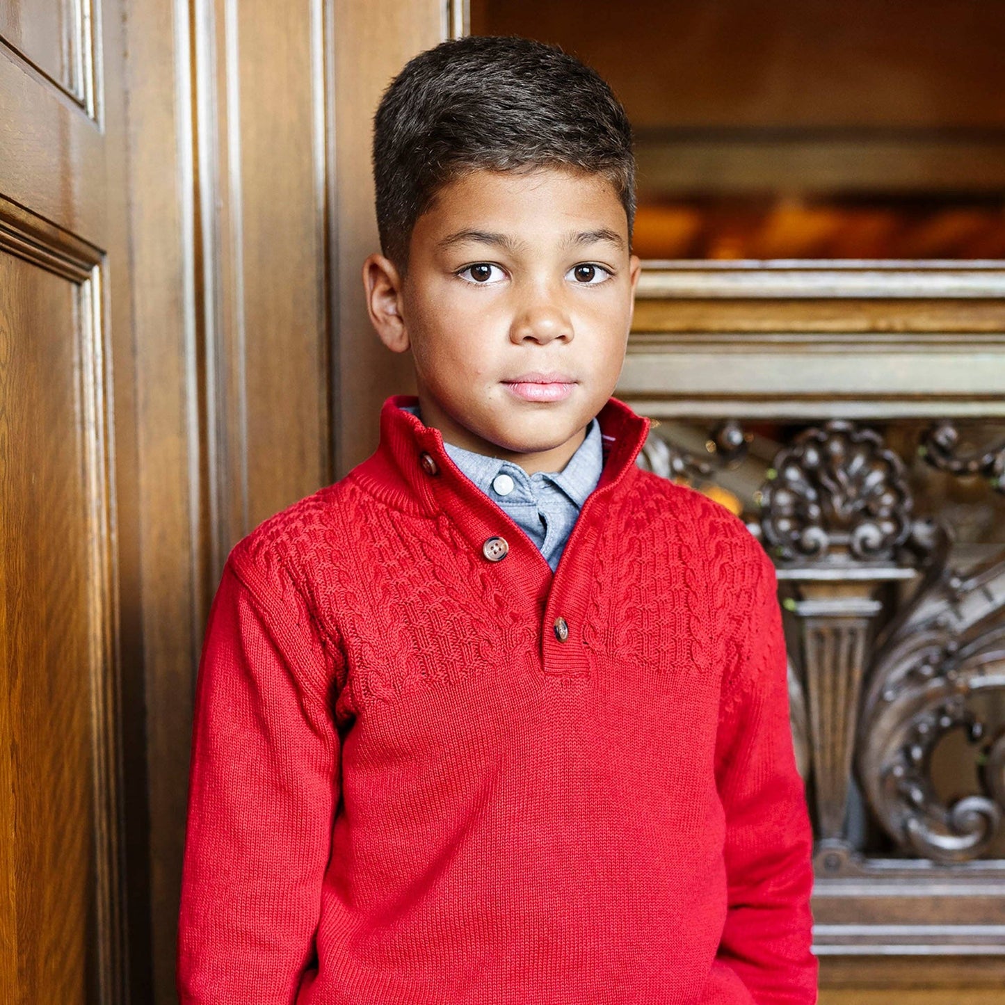 Organic Mock Neck Sweater