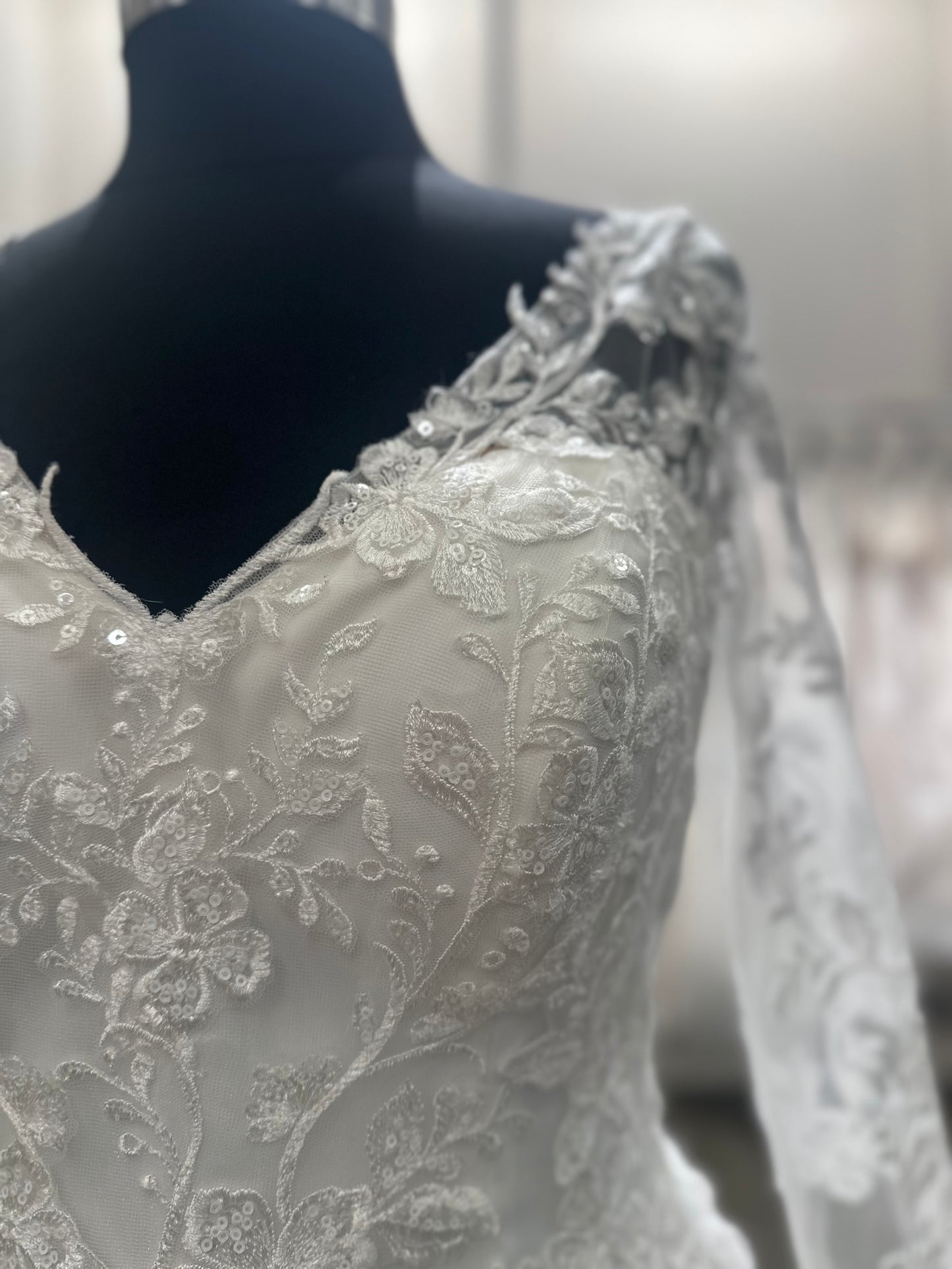 "Tessa" Long Sleeve Ball Gown by Rebecca Ingram