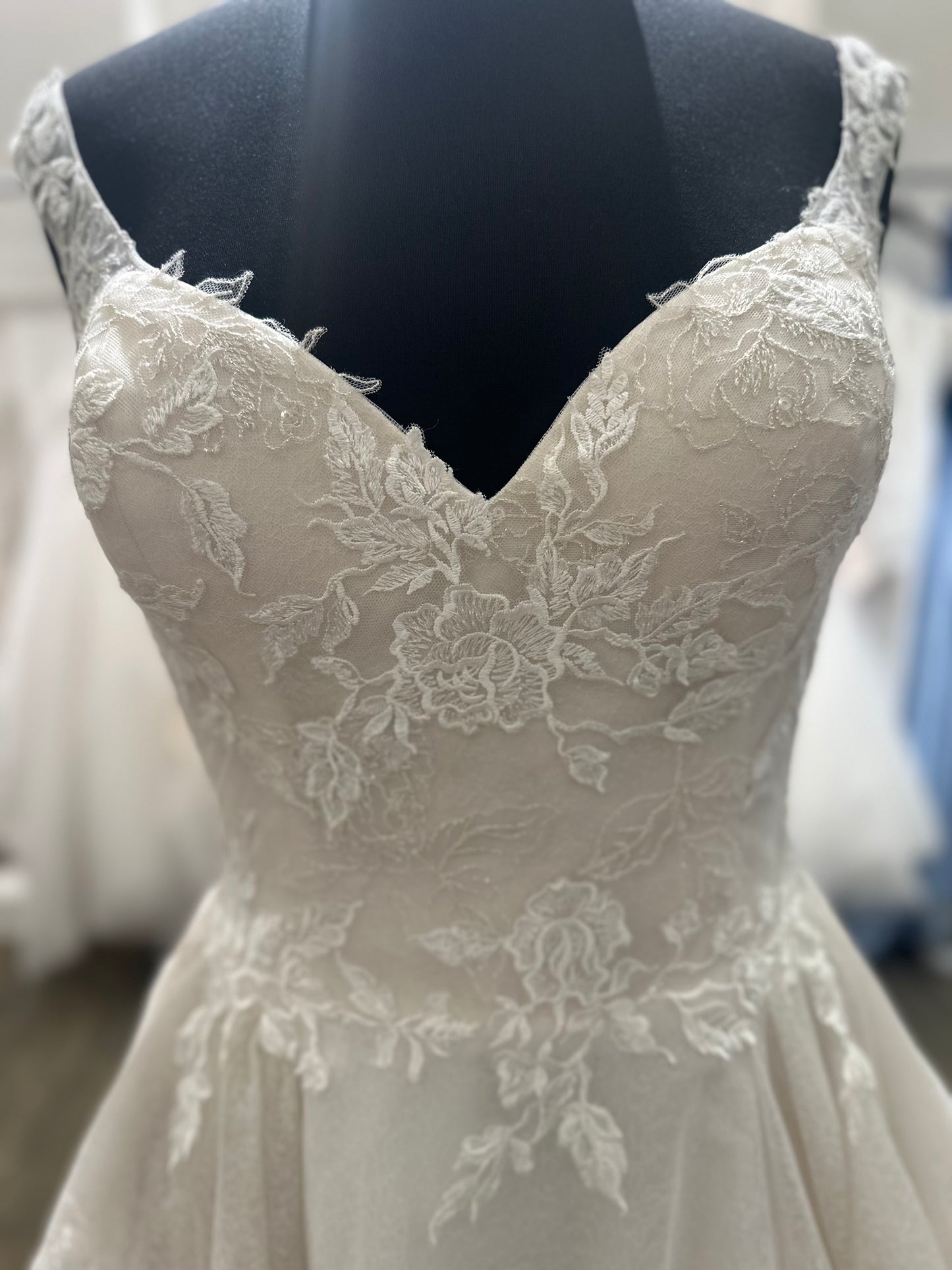 "Bianca" Vintage Off Shoulder Ballgown Wedding Dress by Sean Philip Bridals