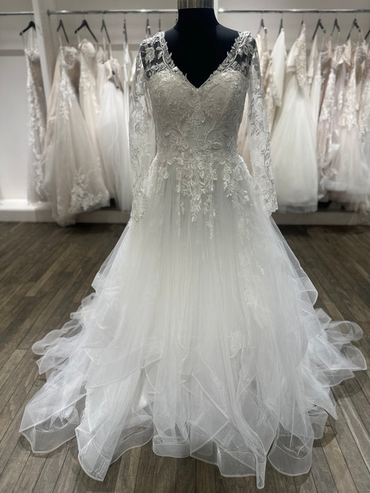 "Tessa" Long Sleeve Ball Gown by Rebecca Ingram