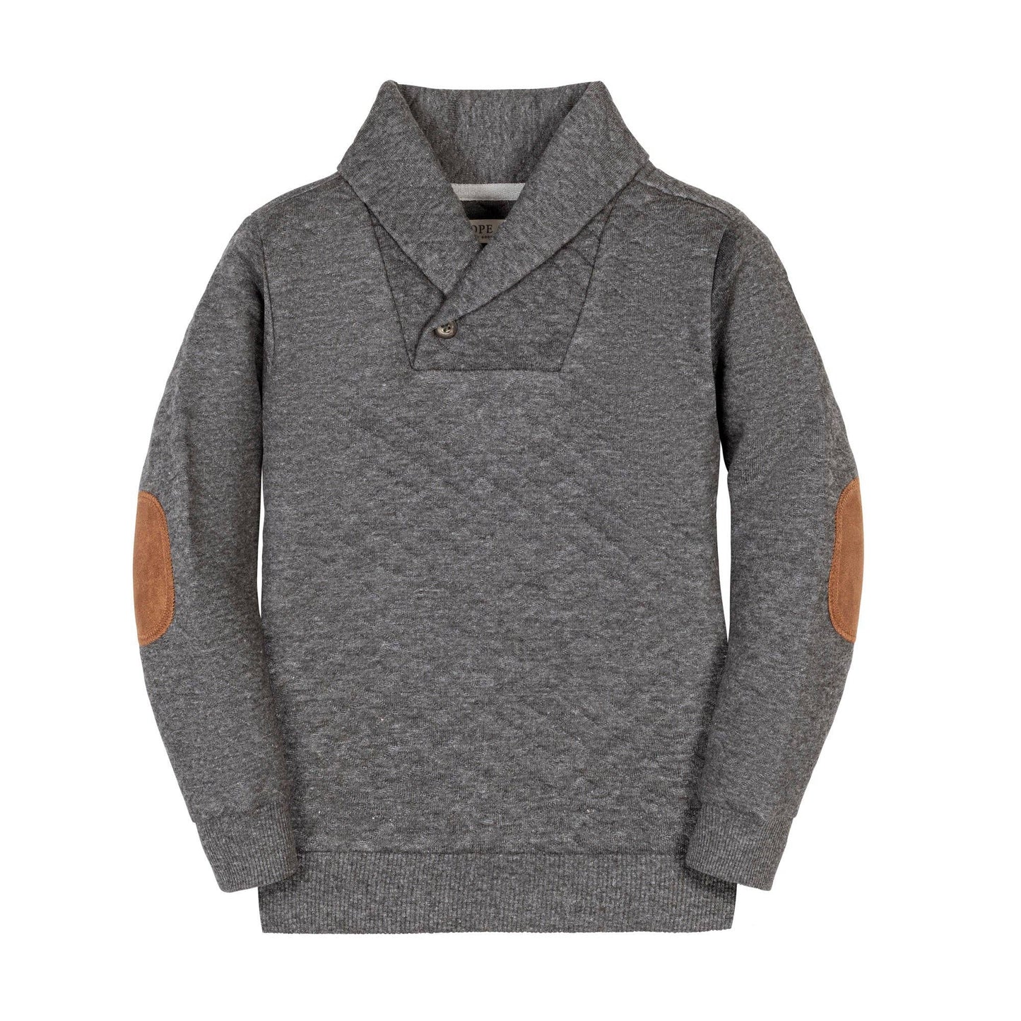 Quilted Shawl Collar Sweatshirt